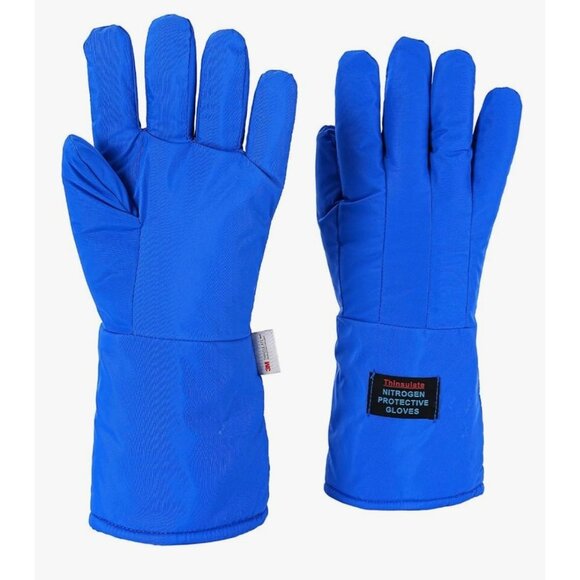 Sindayo 3M Thinsulate Cryogenic Gloves Liquid Nitrogen Protective Gloves Blue - Picture 2 of 5
